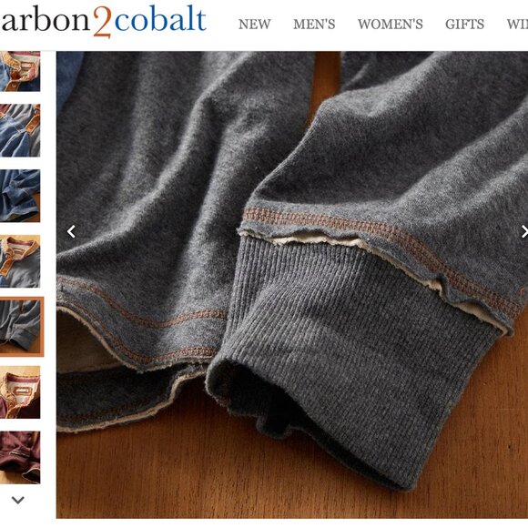 carbon2cobalt mens XL Kinetic henley charcoal heather - Picture 4 of 9